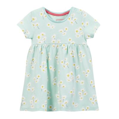 Baby girls' blue daisy print jersey dress